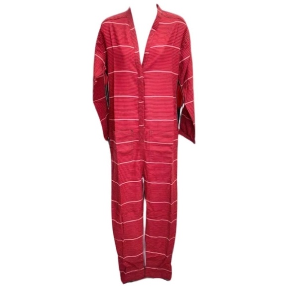 Free People X Sandrine Rose kimono jumpsuit  large red NWT - Picture 1 of 7